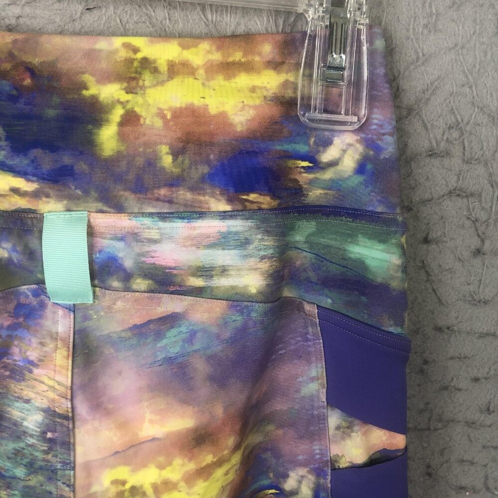 Lululemon Leggings Womens 6 Multicolor Tie Dye Cropped Zip Pockets Athleisure - Picture 16 of 16